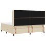 Cama con somier y colchón - Crema, 200x200 cm de tela de , Camas y somieres - Ref: Foro24-3340590, Precio: 650,16 €, Descuent...