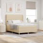 Cama con Colchón Crema 140x190 cm Tela von , Betten und Lattenroste - Ref: Foro24-3340688, Preis: 524,67 €, Rabatt: %