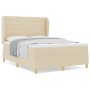 Cama con Colchón Crema 140x190 cm Tela von , Betten und Lattenroste - Ref: Foro24-3340688, Preis: 524,67 €, Rabatt: %