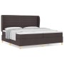 Cama con somier y colchón marrón oscuro 200x200 cm de tela von , Betten und Lattenroste - Ref: Foro24-3340714, Preis: 714,59 ...
