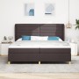 Cama con somier y colchón marrón oscuro 200x200 cm de tela von , Betten und Lattenroste - Ref: Foro24-3340714, Preis: 714,59 ...