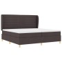 Cama con somier y colchón marrón oscuro 200x200 cm de tela von , Betten und Lattenroste - Ref: Foro24-3340714, Preis: 714,59 ...