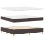 Cama con somier y colchón marrón oscuro 200x200 cm de tela von , Betten und Lattenroste - Ref: Foro24-3340714, Preis: 714,59 ...