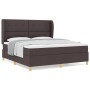 Cama Box Spring con colchón marrón oscuro 180x200 cm tela von , Betten und Lattenroste - Ref: Foro24-3340770, Preis: 648,49 €...