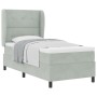 Cama con somier y colchón Gris Claro 90x200 cm Terciopelo von , Betten und Lattenroste - Ref: Foro24-3340910, Preis: 343,02 €...