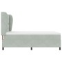 Cama con Base y Colchón Gris Claro 160x200 cm Terciopelo von , Betten und Lattenroste - Ref: Foro24-3340934, Preis: 552,22 €,...