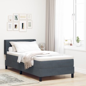 Cama Box Spring con Colchón Gris Oscuro 90x200 cm Terciopelo von , Betten und Lattenroste - Ref: Foro24-3341451, Preis: 302,0...