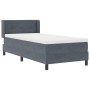 Cama Box Spring con Colchón Gris Oscuro 90x200 cm Terciopelo von , Betten und Lattenroste - Ref: Foro24-3341451, Preis: 302,0...