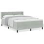 Cama Box Spring con Colchón Gris Claro 140x200 cm Aterciopelado von , Betten und Lattenroste - Ref: Foro24-3341468, Preis: 46...