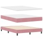 Cama con somier y colchón Rosa 140x200 cm Terciopelo by , Beds and slatted bases - Ref: Foro24-3341473, Price: 422,90 €, Disc...