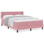 Cama con somier y colchón Rosa 140x200 cm Terciopelo by , Beds and slatted bases - Ref: Foro24-3341473, Price: 422,90 €, Disc...