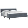Cama con somier y colchón Gris Oscuro 180x200 cm Aterciopelado by , Beds and slatted bases - Ref: Foro24-3341481, Price: 523,...
