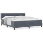 Cama con somier y colchón Gris Oscuro 180x200 cm Aterciopelado by , Beds and slatted bases - Ref: Foro24-3341481, Price: 523,...