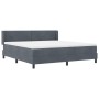 Cama con somier y colchón Gris Oscuro 180x200 cm Aterciopelado by , Beds and slatted bases - Ref: Foro24-3341481, Price: 523,...