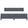 Cama con somier y colchón Gris Oscuro 180x200 cm Aterciopelado by , Beds and slatted bases - Ref: Foro24-3341481, Price: 523,...