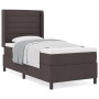 Cama con somier y colchón Marrón Oscuro 100x200 cm Tela de , Camas y somieres - Ref: Foro24-3341570, Precio: 387,38 €, Descue...