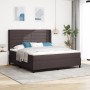 Cama con somier y colchón marrón oscuro 180x200 cm tela de , Camas y somieres - Ref: Foro24-3341598, Precio: 648,62 €, Descue...