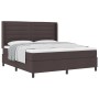 Cama con somier y colchón marrón oscuro 180x200 cm tela de , Camas y somieres - Ref: Foro24-3341598, Precio: 648,62 €, Descue...