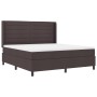 Cama con somier y colchón marrón oscuro 180x200 cm tela de , Camas y somieres - Ref: Foro24-3341598, Precio: 648,62 €, Descue...