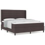 Cama con somier y colchón marrón oscuro 180x200 cm tela de , Camas y somieres - Ref: Foro24-3341598, Precio: 648,62 €, Descue...