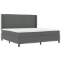 Cama con somier y colchón Gris Oscuro 200x200 cm Tela by , Beds and slatted bases - Ref: Foro24-3341603, Price: 706,10 €, Dis...