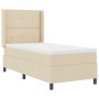 Cama con Box Spring y Colchón Crema 100x200 cm Tela von , Betten und Lattenroste - Ref: Foro24-3341635, Preis: 359,27 €, Raba...