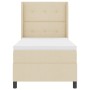 Cama con Box Spring y Colchón Crema 100x200 cm Tela von , Betten und Lattenroste - Ref: Foro24-3341635, Preis: 359,27 €, Raba...