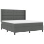 Cama con base caja y colchón gris oscuro 180x200 cm tela by , Beds and slatted bases - Ref: Foro24-3341659, Price: 655,31 €, ...