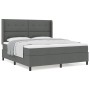 Cama con base caja y colchón gris oscuro 180x200 cm tela by , Beds and slatted bases - Ref: Foro24-3341659, Price: 655,31 €, ...