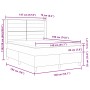 Cama Box Spring con Colchón Gris Claro 140x190 cm Tela by , Beds and slatted bases - Ref: Foro24-3341763, Price: 546,24 €, Di...