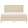 Cama Box Spring Crema con Colchón, 180x200 cm de Tela by , Beds and slatted bases - Ref: Foro24-3341789, Price: 660,78 €, Dis...
