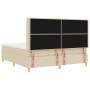 Cama Box Spring Crema con Colchón, 180x200 cm de Tela by , Beds and slatted bases - Ref: Foro24-3341789, Price: 660,78 €, Dis...