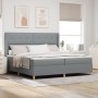 Cama Box Spring con Colchón Gris Claro 200x200 cm Tela von , Betten und Lattenroste - Ref: Foro24-3341854, Preis: 671,70 €, R...