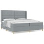Cama Box Spring con Colchón Gris Claro 200x200 cm Tela von , Betten und Lattenroste - Ref: Foro24-3341854, Preis: 671,70 €, R...