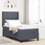 Cama con Box Spring y Colchón Gris Oscuro 100x200 cm de Terciopelo von , Betten und Lattenroste - Ref: Foro24-3341997, Preis:...