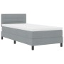 Marco de cama con colchón Gris claro Tela 100 x 200 cm Cama by , Beds and slatted bases - Ref: Foro24-3342107, Price: 338,18 ...