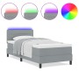 Marco de cama con colchón Gris claro Tela 100 x 200 cm Cama by , Beds and slatted bases - Ref: Foro24-3342107, Price: 338,18 ...