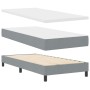 Marco de cama con colchón Gris claro Tela 100 x 200 cm Cama by , Beds and slatted bases - Ref: Foro24-3342107, Price: 338,18 ...