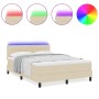 Estructura de Cama con Colchón Beige Tela 140 x 200 cm von , Betten und Lattenroste - Ref: Foro24-3342140, Preis: 447,48 €, R...