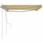 Toldo manual retráctil con postes amarillo y blanco 4x3 m by vidaXL, Awnings - Ref: Foro24-3069938, Price: 567,25 €, Discount: %