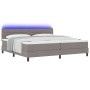 Estructura de Cama con Colchón Gris Claro Tela 200 x 200 cm by , Beds and slatted bases - Ref: Foro24-3342160, Price: 652,17 ...
