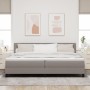Estructura de Cama con Colchón Gris Claro Tela 200 x 200 cm by , Beds and slatted bases - Ref: Foro24-3342160, Price: 652,17 ...