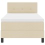 Marco de Cama con Colchón Beige Tela 90 x 200 cm Colchón de Cama
