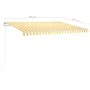 Toldo manual retráctil con postes amarillo y blanco 4x3 m by vidaXL, Awnings - Ref: Foro24-3069938, Price: 567,25 €, Discount: %