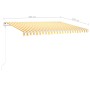 Toldo manual retráctil con postes amarillo y blanco 4x3 m by vidaXL, Awnings - Ref: Foro24-3069938, Price: 539,02 €, Discount: %