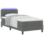 Marco de cama con colchón Gris claro Tela 100 x 200 cm by , Beds and slatted bases - Ref: Foro24-3342185, Price: 334,96 €, Di...