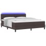 Marco de Cama con Colchón Marrón Oscuro Tela 180 x 200 cm by , Beds and slatted bases - Ref: Foro24-3342229, Price: 554,57 €,...