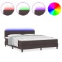 Marco de Cama con Colchón Marrón Oscuro Tela 180 x 200 cm by , Beds and slatted bases - Ref: Foro24-3342229, Price: 554,57 €,...