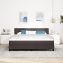 Marco de Cama con Colchón Marrón Oscuro Tela 180 x 200 cm by , Beds and slatted bases - Ref: Foro24-3342229, Price: 554,57 €,...
