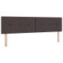 Marco de Cama con Colchón Marrón Oscuro Tela 180 x 200 cm by , Beds and slatted bases - Ref: Foro24-3342229, Price: 554,57 €,...